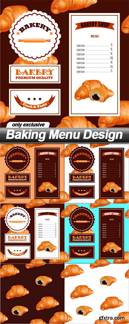 Baking Menu Design - 6 EPS