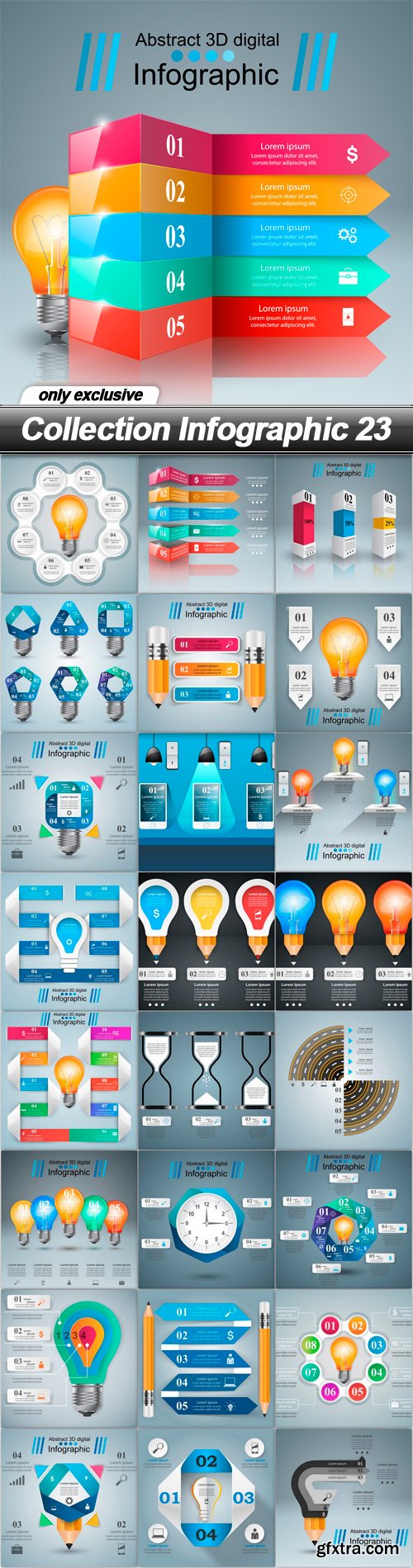 Collection Infographic 23 - 25 EPS