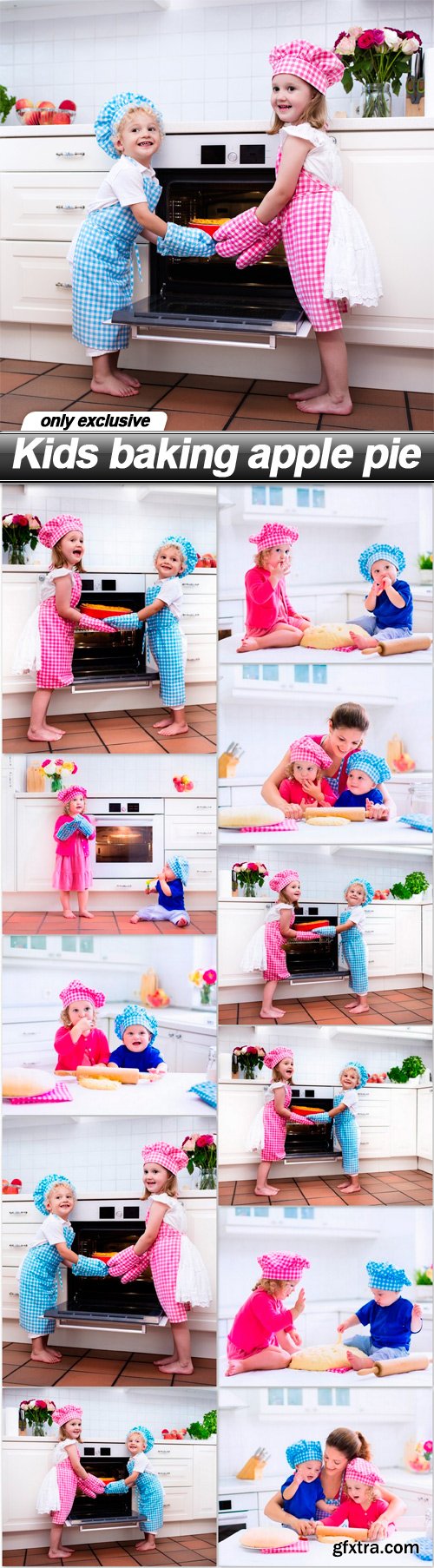 Kids baking apple pie - 11 UHQ JPEG