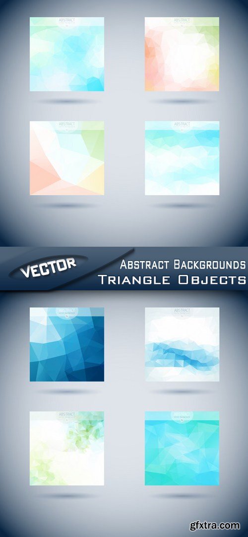 Stock Vector - Abstract Backgrounds with Triangle Objects