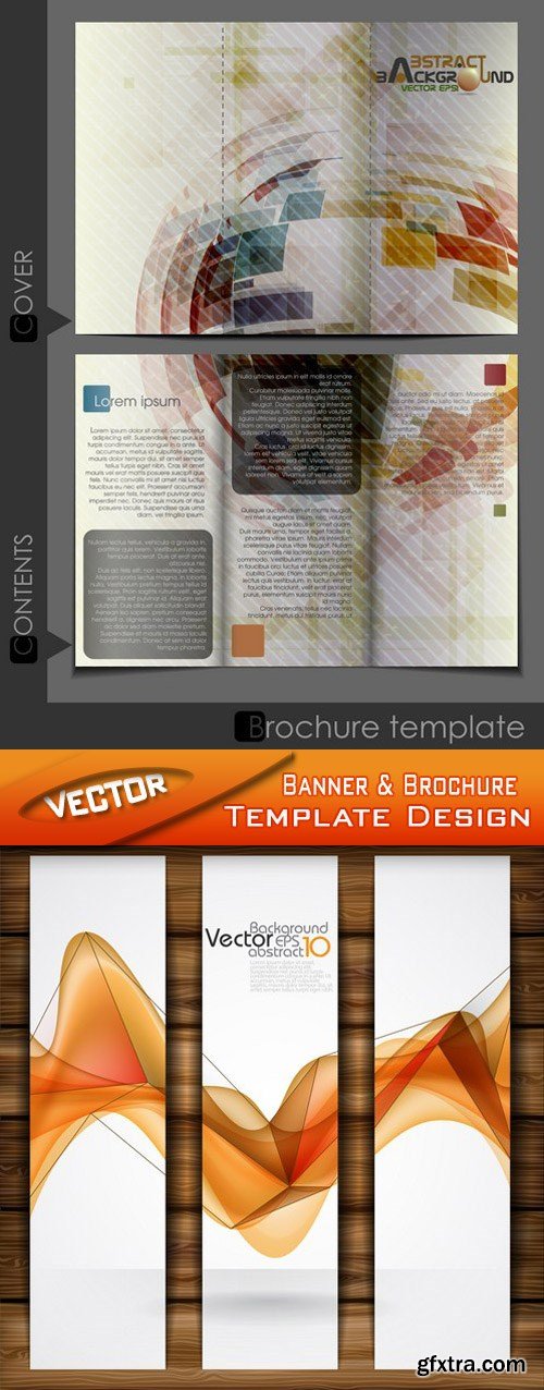 Stock Vector - Banner & Brochure Template Design