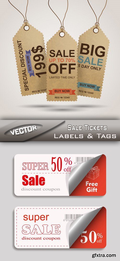 Stock Vector - Sale Tickets Labels and Tags