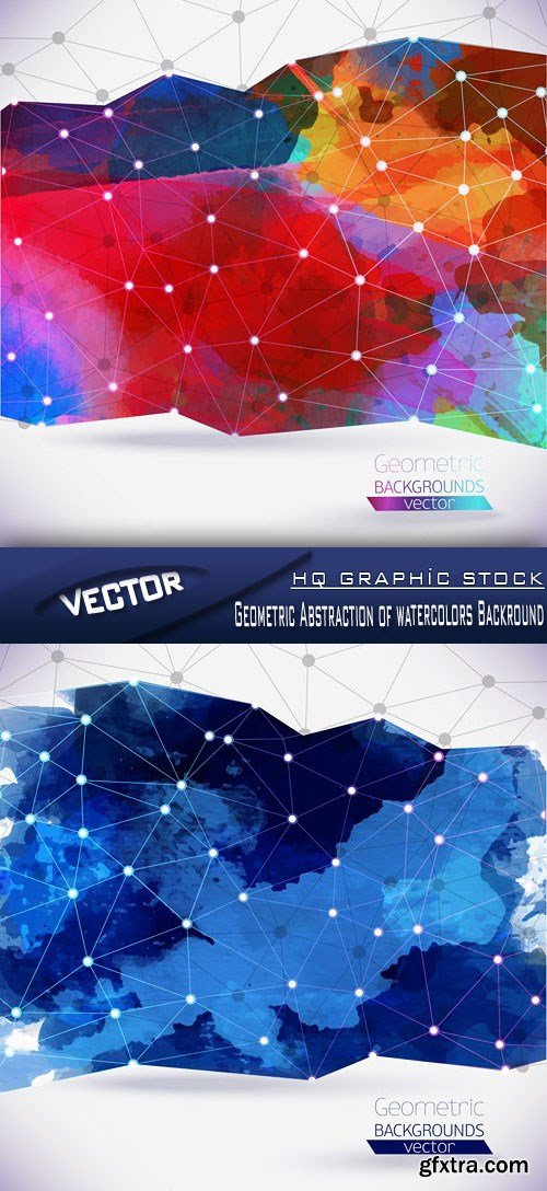 Stock Vector - Geometric Abstraction of watercolors Backround