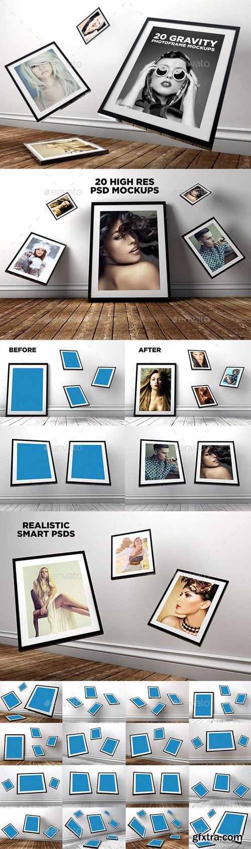 GraphicRiver - 20 Gravity Photo Frame Mockups 10447879