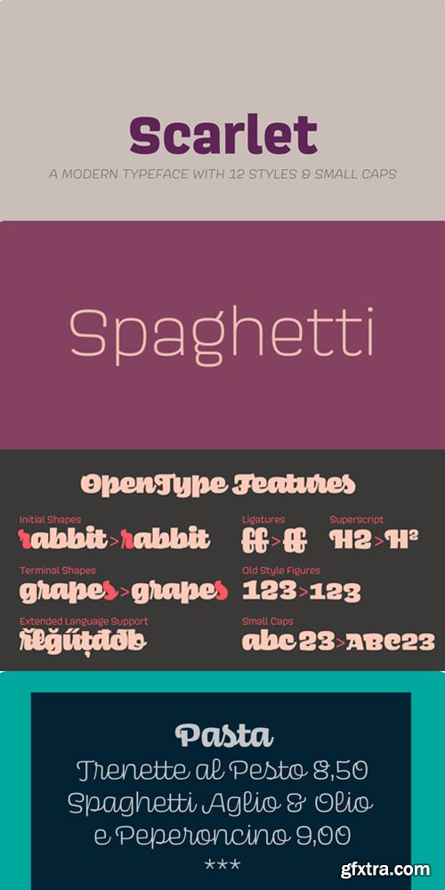 Scarlet Font Family $396