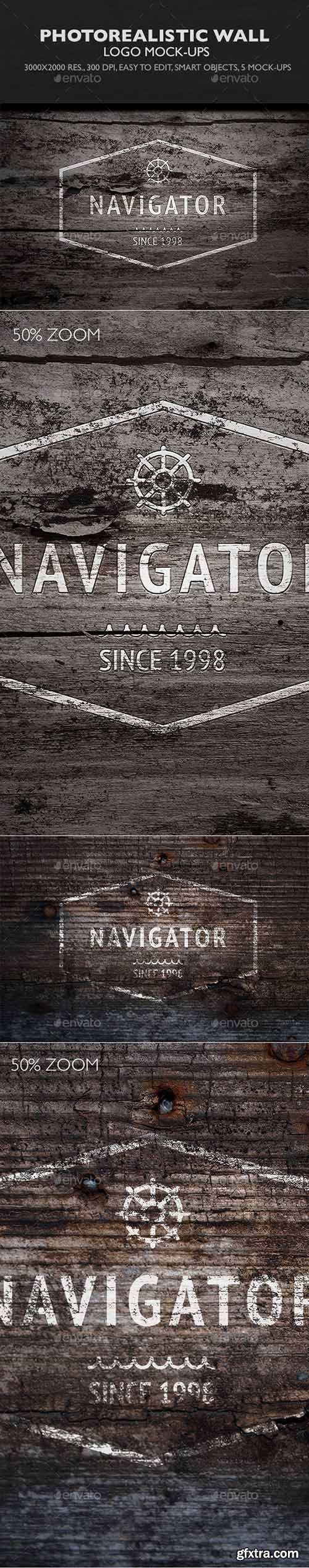 GraphicRiver - Photorealistic Wall Logo Mock-Ups 10483535