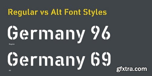 Vtg Stencil DIN Font Family $396