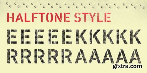 Vtg Stencil DIN Font Family $396