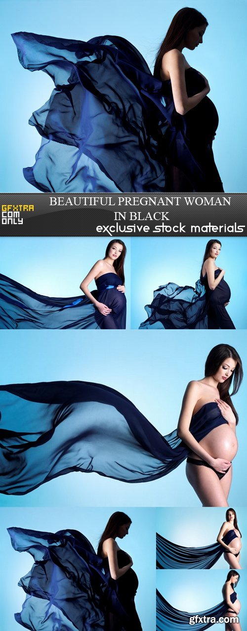 Beautiful Pregnant Woman in Black - 6 UHQ JPEG