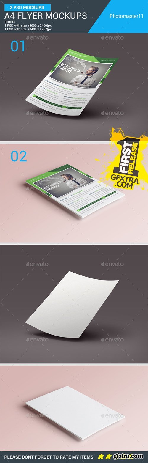 GraphicRiver - A4 Flyer Mockups 10408189