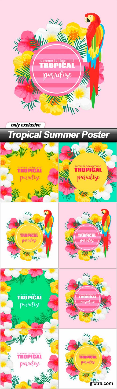 Tropical Summer Poster - 8 EPS