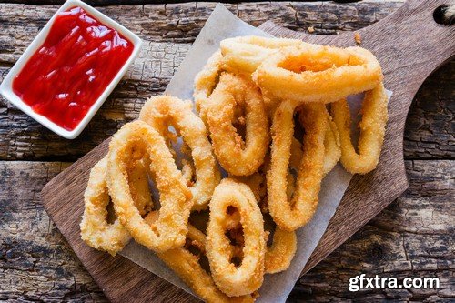 Fried onion rings - 8 UHQ JPEG