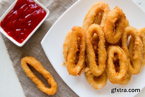 Fried onion rings - 8 UHQ JPEG