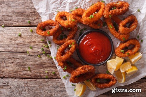 Fried onion rings - 8 UHQ JPEG