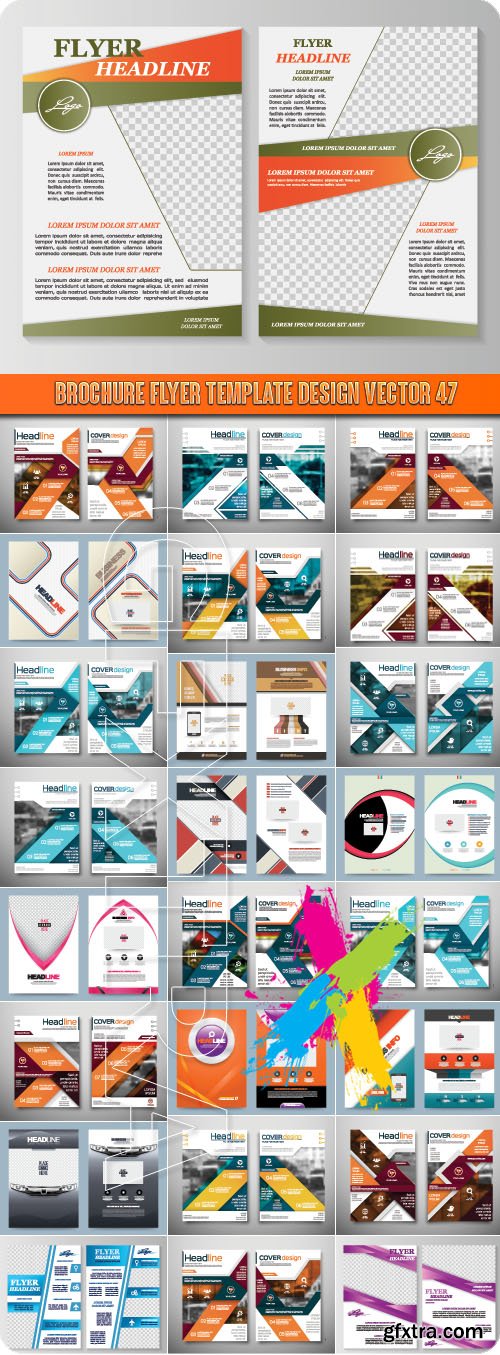 Brochure flyer template design vector 47