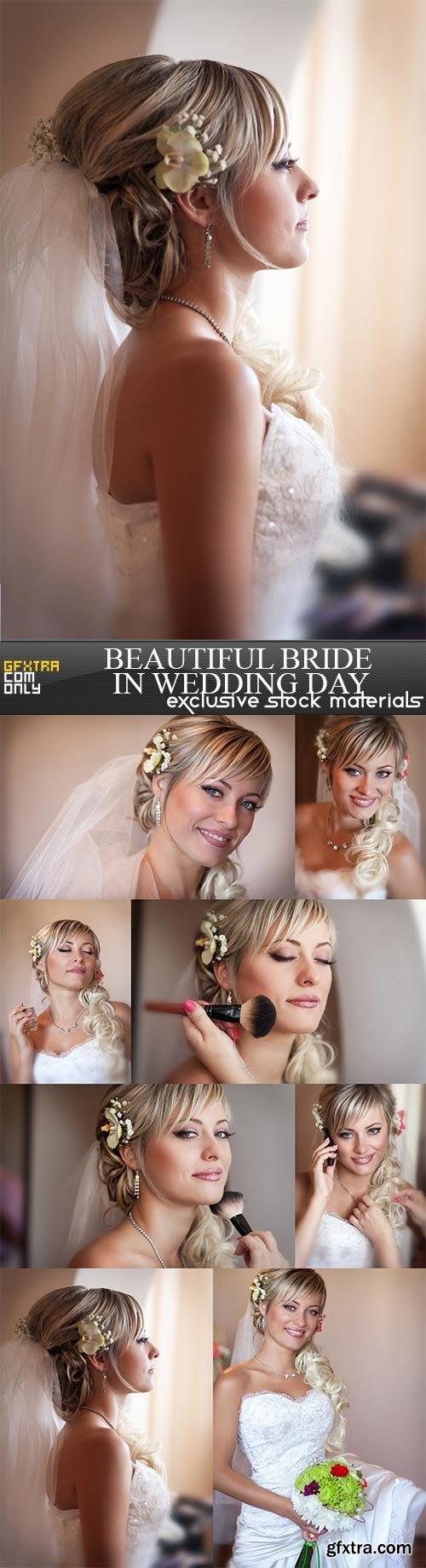 Beautiful bride in wedding day, 8 x UHQ JPEG