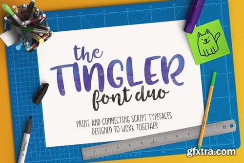 Tingler duo - two handwritten fonts 794020