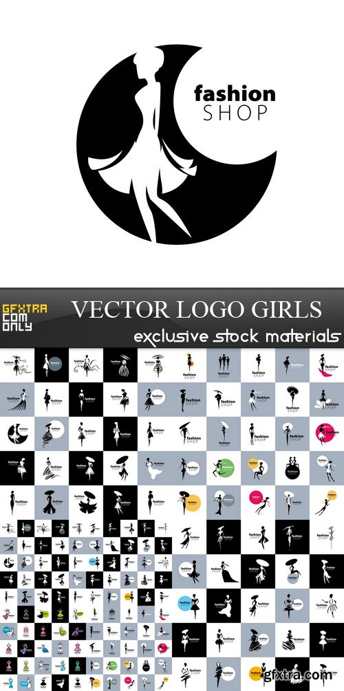 Vector Logo Girls - 5 EPS