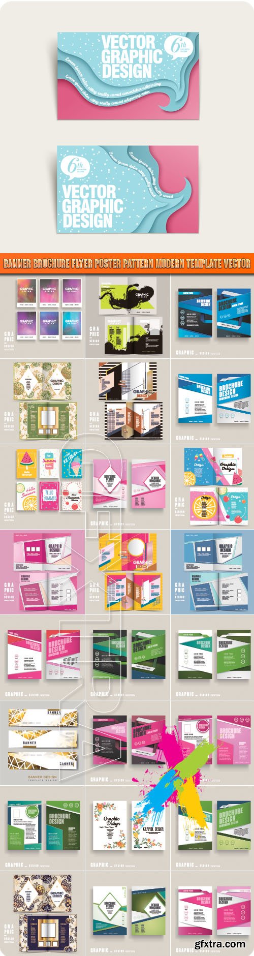 Banner brochure flyer poster pattern modern template vector