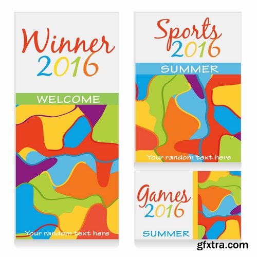 Collection Olympics Summer Games in Rio de Janeiro flyer banner background is 25 EPS