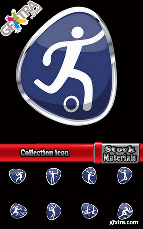 Collection icon different kind of sports Olympiad 25 EPS