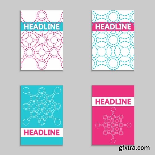 Collection gift certificate business card banner flyer calling card poster 3-25 EPS