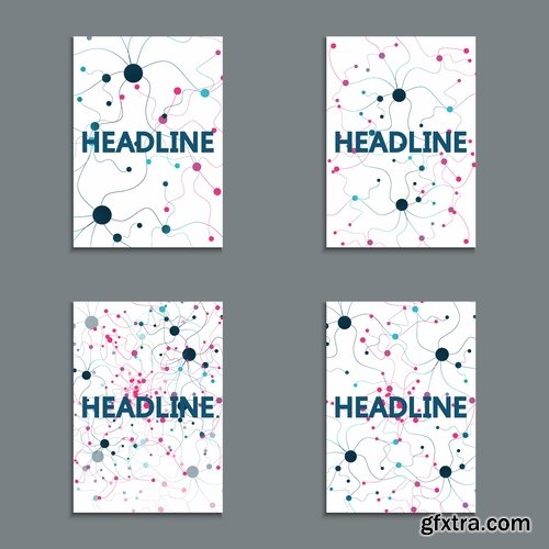 Collection gift certificate business card banner flyer calling card poster 3-25 EPS