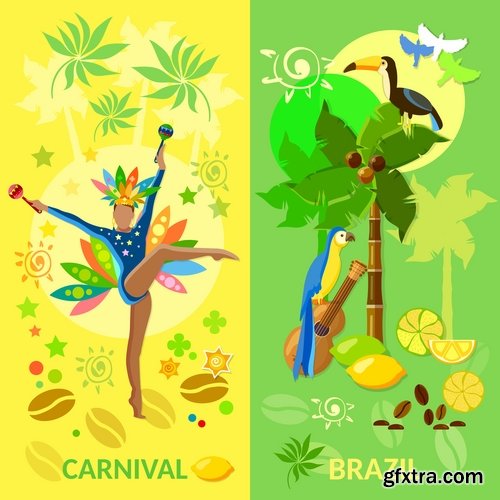 Collection brazil carnival show masquerade mask gift card 25 EPS