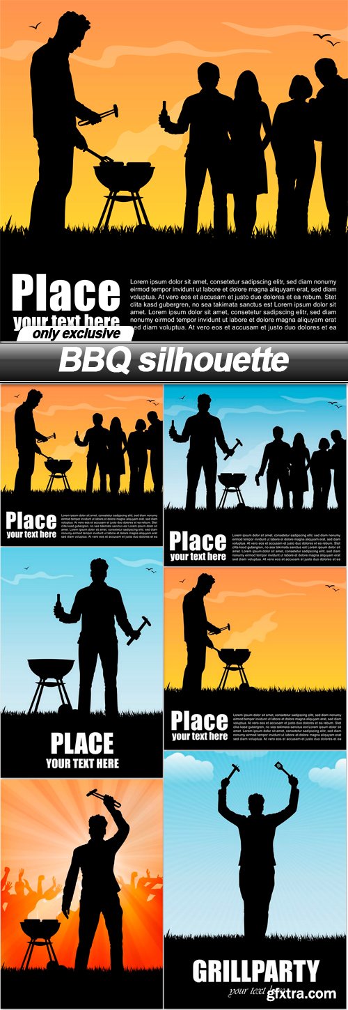 BBQ silhouette - 6 EPS