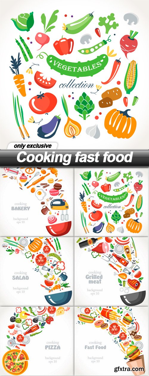 Cooking fast food - 6 EPS