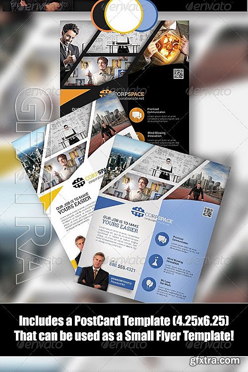 GraphicRiver - Business Flyer 38 with Postcard 8296191