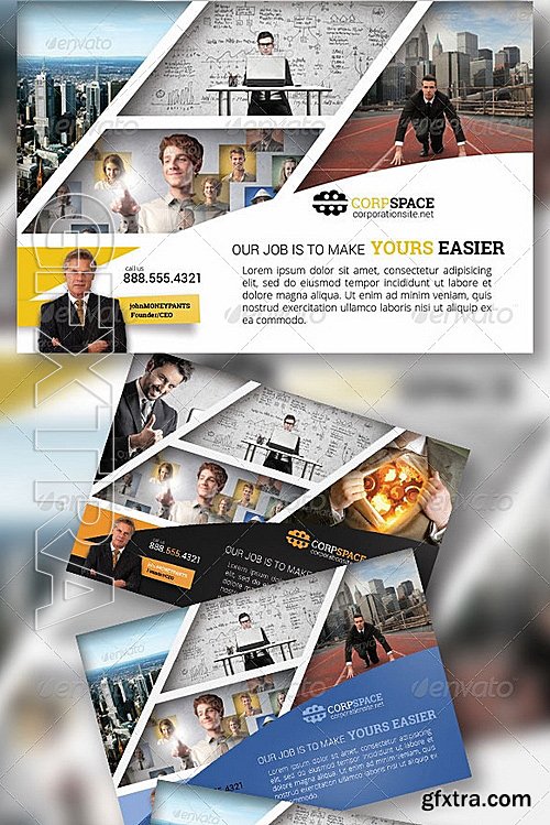 GraphicRiver - Business Flyer 38 with Postcard 8296191