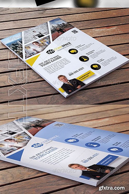 GraphicRiver - Business Flyer 38 with Postcard 8296191