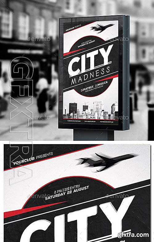 GraphicRiver - City Madness Party Flyer 12788655