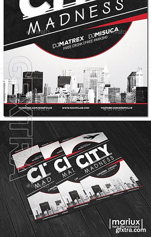 GraphicRiver - City Madness Party Flyer 12788655