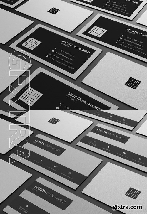 CM - 3 Clean Minimal Business Cards 735285