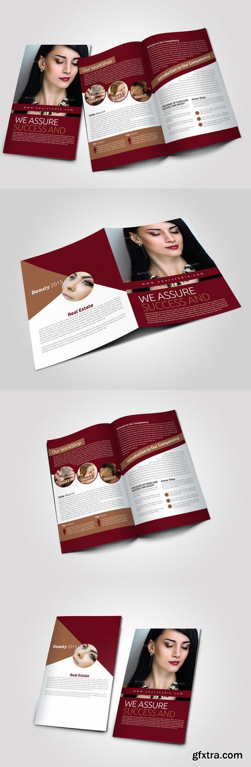 CM - 4 Pages Salon Bi Fold Brochure 767861