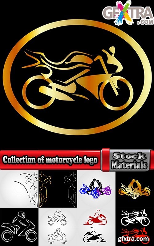 Collection of motorcycle vector a background picture flyer poster banner emblem logo EPS 25