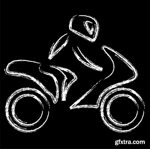 Collection of motorcycle vector a background picture flyer poster banner emblem logo EPS 25