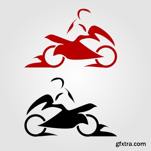 Collection of motorcycle vector a background picture flyer poster banner emblem logo EPS 25