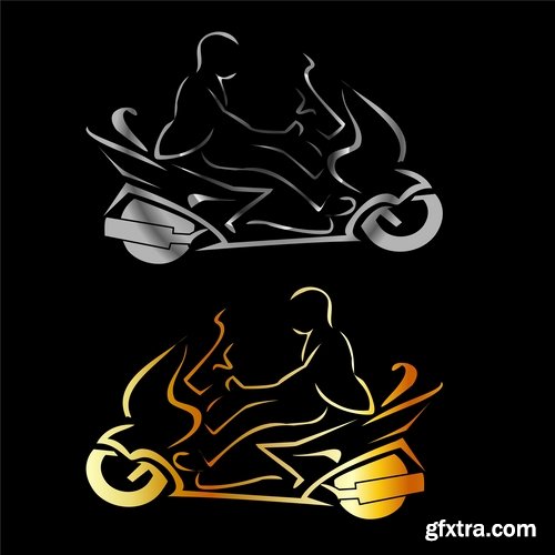 Collection of motorcycle vector a background picture flyer poster banner emblem logo EPS 25