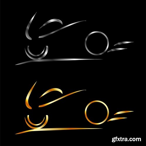 Collection of motorcycle vector a background picture flyer poster banner emblem logo EPS 25