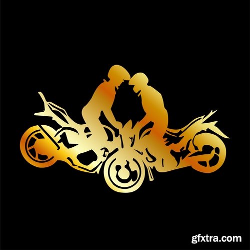 Collection of motorcycle vector a background picture flyer poster banner emblem logo EPS 25