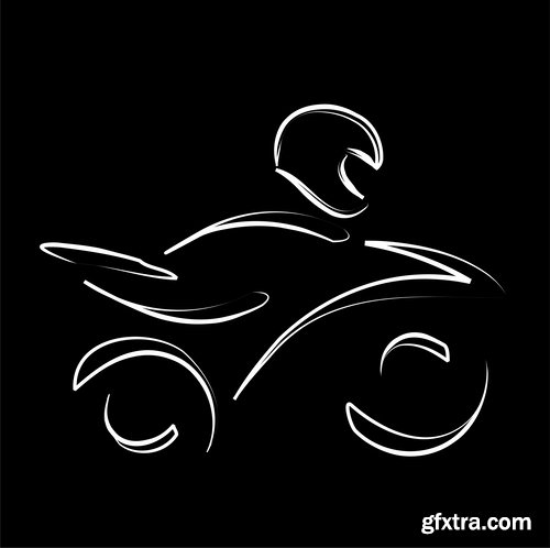 Collection of motorcycle vector a background picture flyer poster banner emblem logo EPS 25