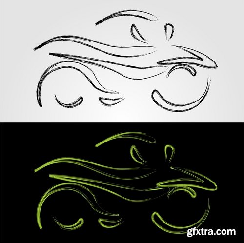 Collection of motorcycle vector a background picture flyer poster banner emblem logo EPS 25