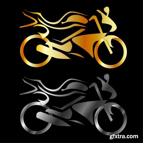 Collection of motorcycle vector a background picture flyer poster banner emblem logo EPS 25