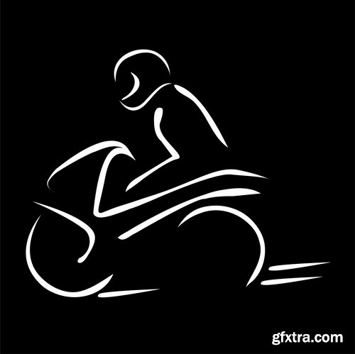 Collection of motorcycle vector a background picture flyer poster banner emblem logo EPS 25