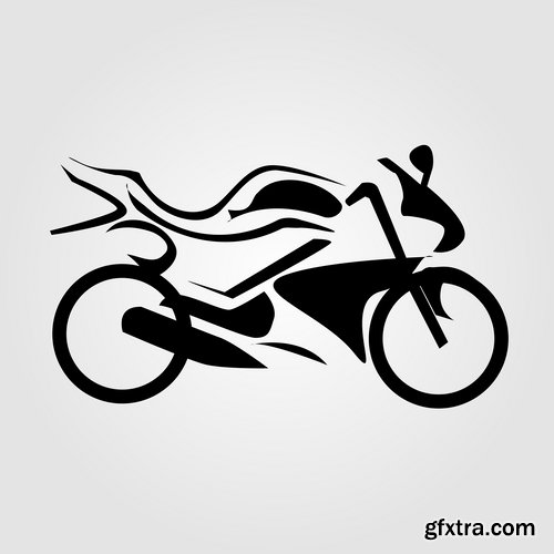 Collection of motorcycle vector a background picture flyer poster banner emblem logo EPS 25