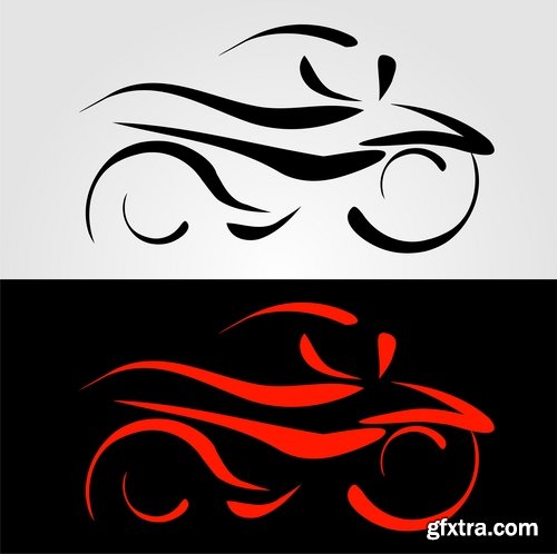 Collection of motorcycle vector a background picture flyer poster banner emblem logo EPS 25