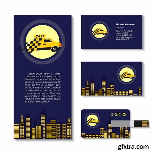 Collection of corporate business card sticker template flyer banner 25 EPS